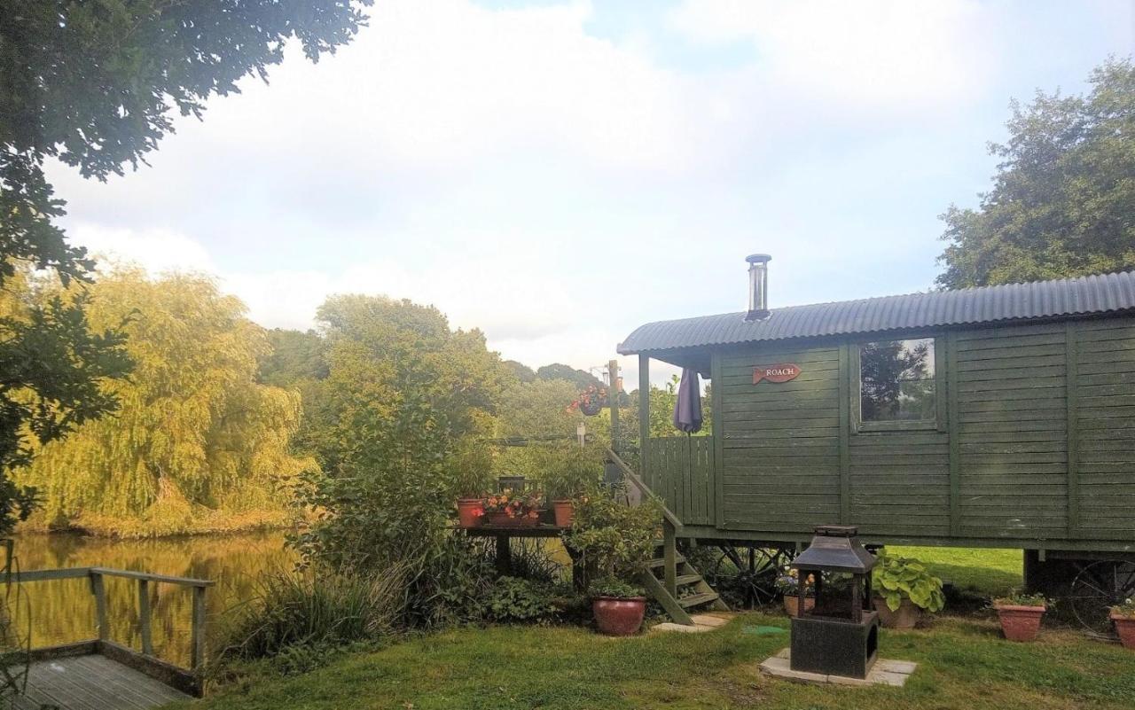 Charming Tranquil Shepherds Hut With Lakeside Balcony 'Roach' Uckfield Extérieur photo